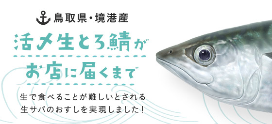 生で食べることが難しいとされる生サバのおすしを実現しました！