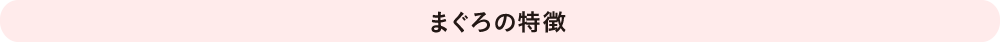 まぐろの特徴